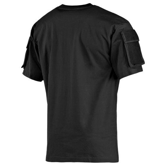 Camisa de manga corta MFH US Con bolsillos en las mangas - Negro