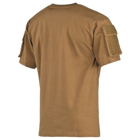 Camisa de manga corta MFH US Con bolsillos en las mangas - Coyote