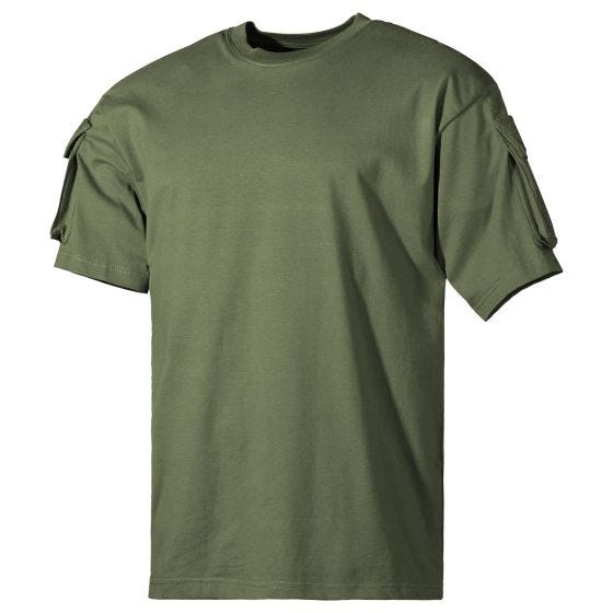 Camisa de manga corta MFH US Con bolsillos en las mangas - OD Green