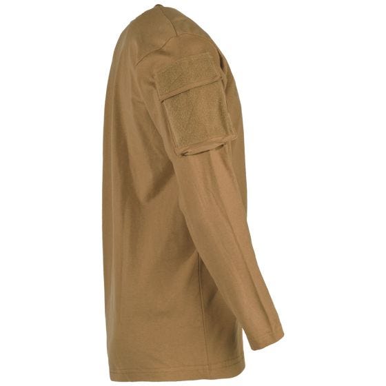 Camiseta de manga larga MFH US Con bolsillos en las mangas - Coyote