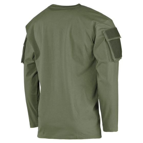 Camiseta de manga larga MFH US Con bolsillos en las mangas - OD Green