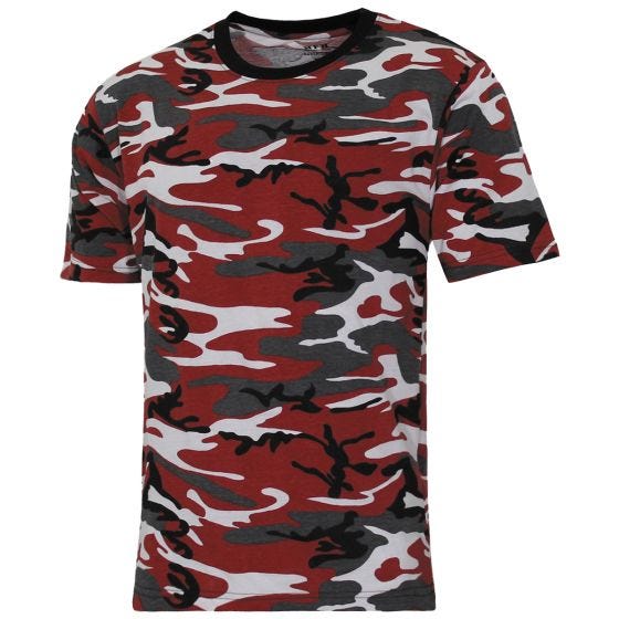 Camiseta MFH US Streetstyle - Red Camo