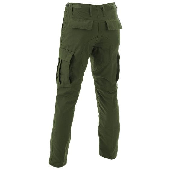 Pantalones MFH BDU Combat de Ripstop en verde oliva