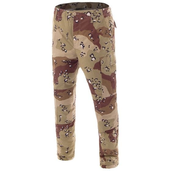 Pantalones MFH BDU Combat de Ripstop en Desert 6 Colores