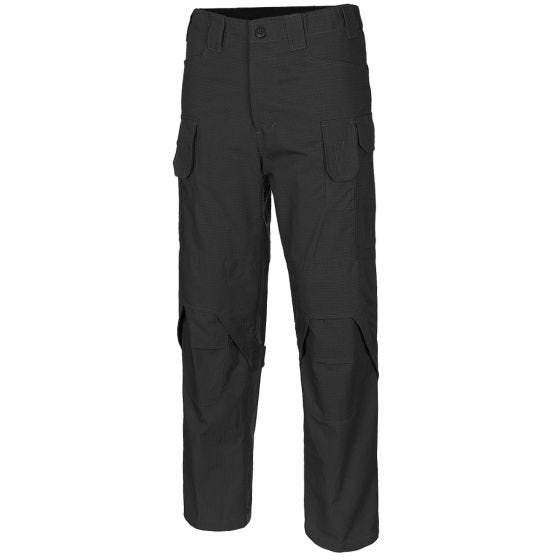 Pantalones MFH Mission Combat de Ripstop en negro