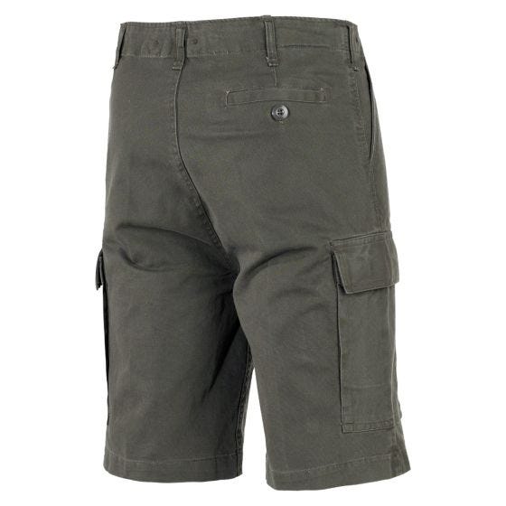 Bermudas MFH BW - Color verde aceituna lavado a la piedra