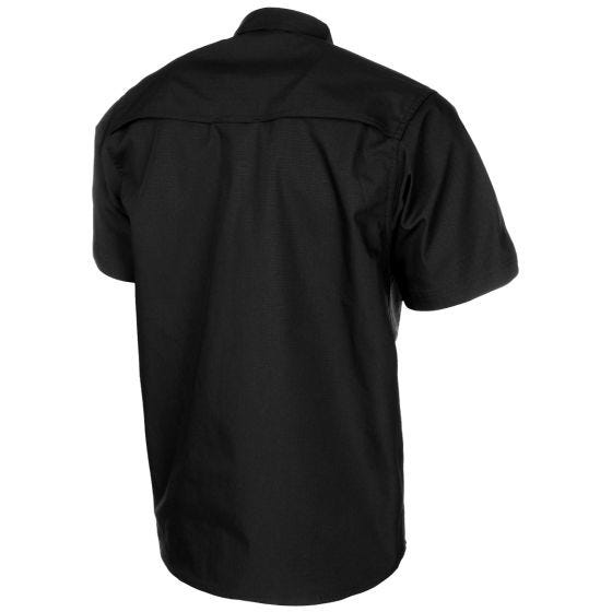 Camisa de manga corta MFH Attack Recubierta de teflón Ripstop - Negro