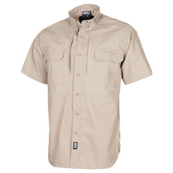 Camisa de manga corta MFH Attack Recubierta de teflón Ripstop - Caqui