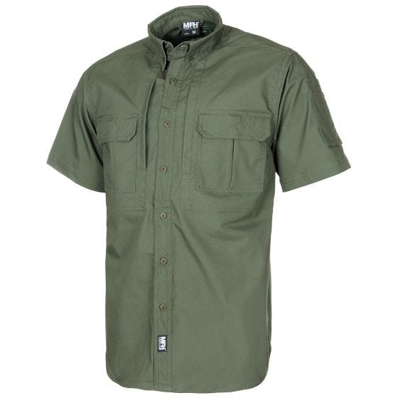 Camisa de manga corta MFH Attack Recubierta de teflón Ripstop - OD Green