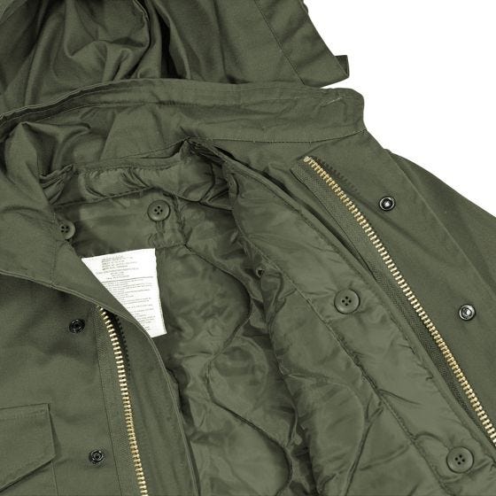 Cazadora de campaña MFH US M65 con forro acolchado - OD Green