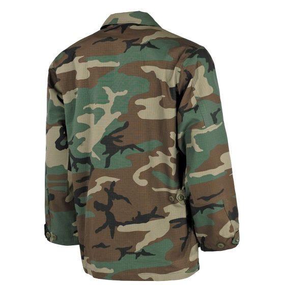Cazadora de campaña MFH US BDU Ripstop - Woodland Camo