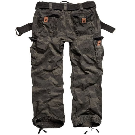 Pantalones Surplus Premium Vintage en Black Camo