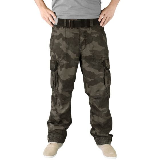 Pantalones Surplus Premium Vintage en Black Camo
