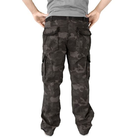 Pantalones Surplus Premium Vintage en Black Camo