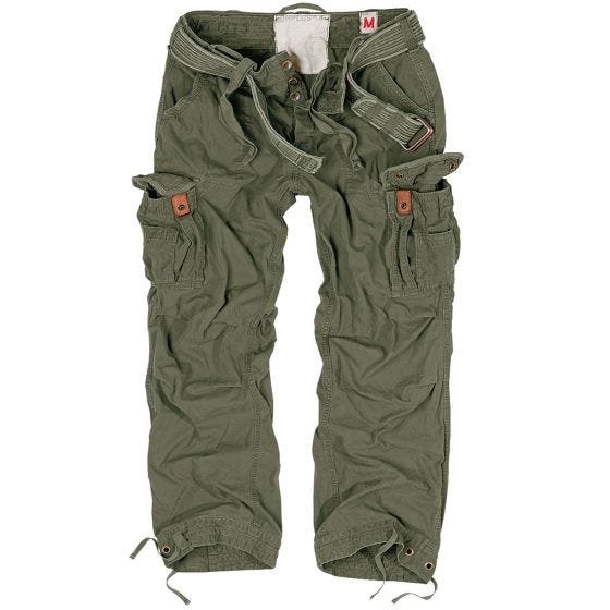 Pantalones Surplus Premium Vintage en verde oliva