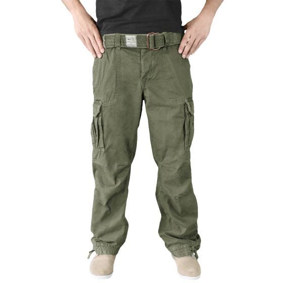 Pantalones Surplus Premium Vintage en verde oliva