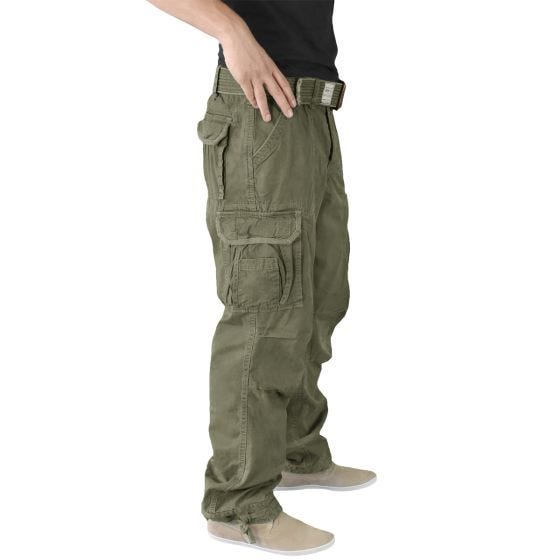 Pantalones Surplus Premium Vintage en verde oliva