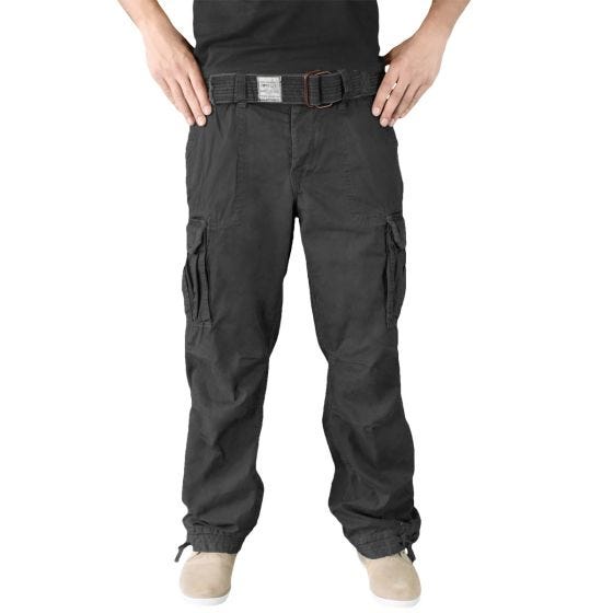 Pantalones Surplus Premium Vintage en negro