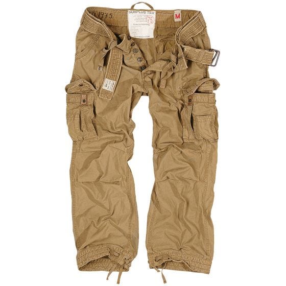 Pantalones Surplus Premium Vintage en Coyote