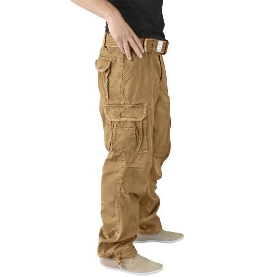 Pantalones Surplus Premium Vintage en Coyote