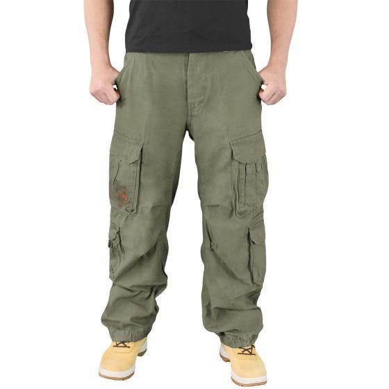 Pantalones Surplus Airborne Vintage en verde oliva