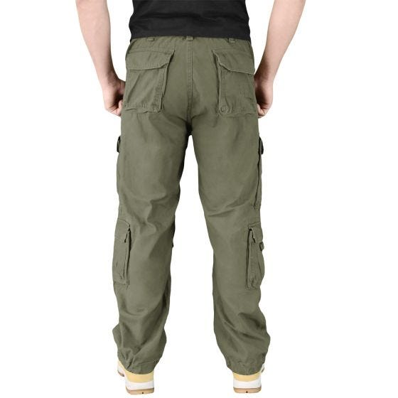 Pantalones Surplus Airborne Vintage en verde oliva