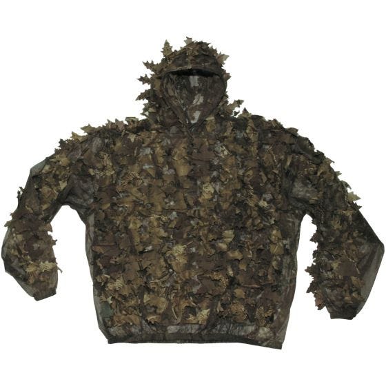 Traje de camuflaje MFH Leaves con hojas en Hunter Brown