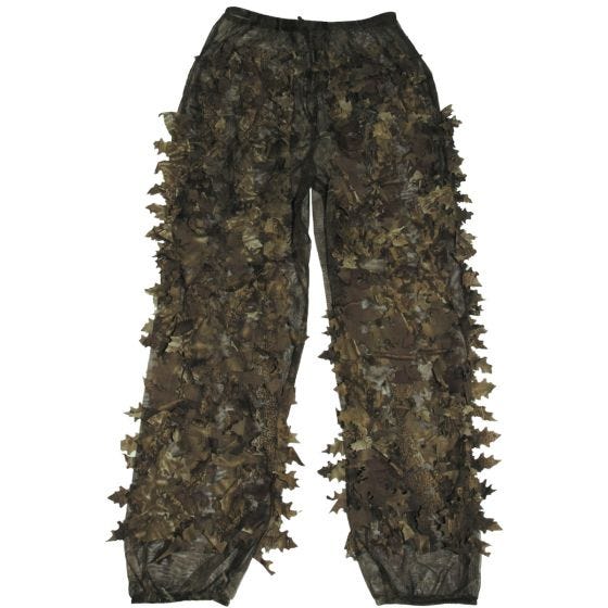 Traje de camuflaje MFH Leaves con hojas en Hunter Brown