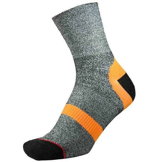 Calcetines 1000 Mile Approach Reprave Double Layer - Charcoal Marl/Naranja