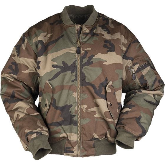 Chaqueta de aviador Mil-Tec MA-1 en Woodland