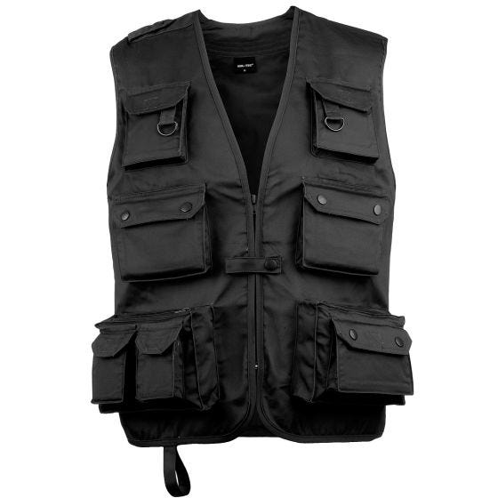 Chaleco de pesca Mil-Tec en negro