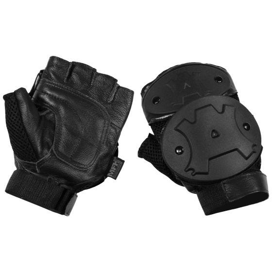 Guantes de protección sin dedos MFH en negro