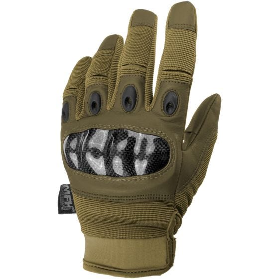 Guantes tácticos MFH Mission en Coyote Tan