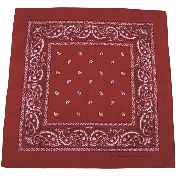 Bandana MFH de algodón en burdeos