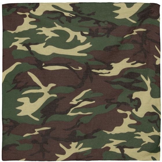 Bandana MFH de algodón con la bandera Woodland