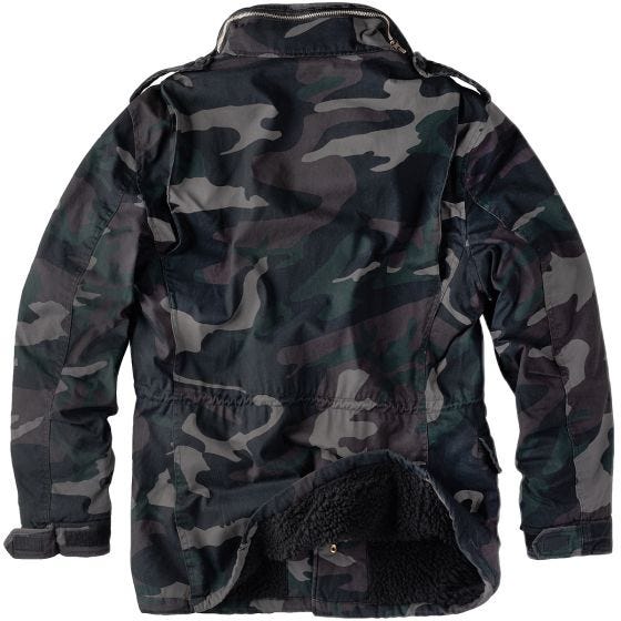 Chaqueta de invierno Surplus Paratrooper en Black Camo Washed