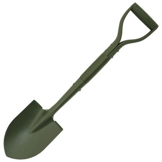 Pala de acero con mango de madera MFH Type II Jeep en OD Green