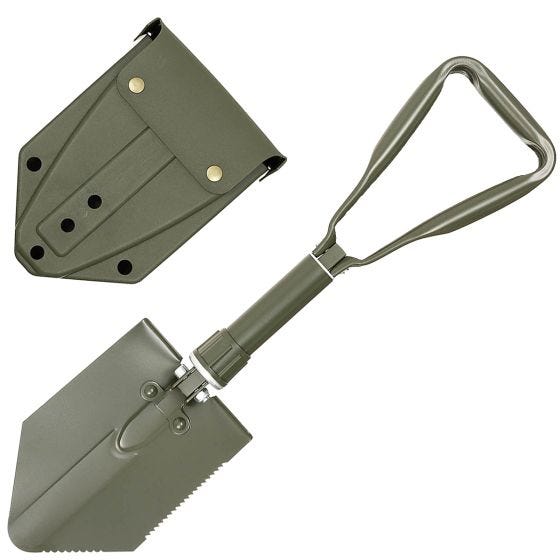 Pala plegable MFH German Army con funda en verde oliva