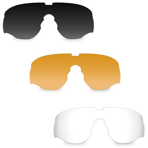 Gafas Wiley X WX Rogue Comm con lentes ahumadas + transparentes + naranja claro y montura en negro mate