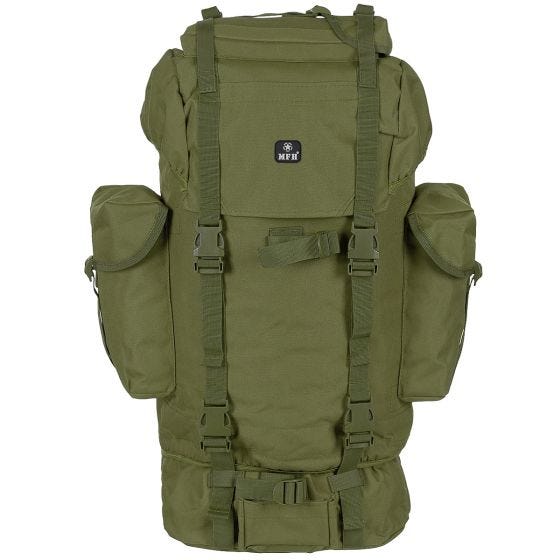 Mochila MFH German Army de 65 L en verde oliva