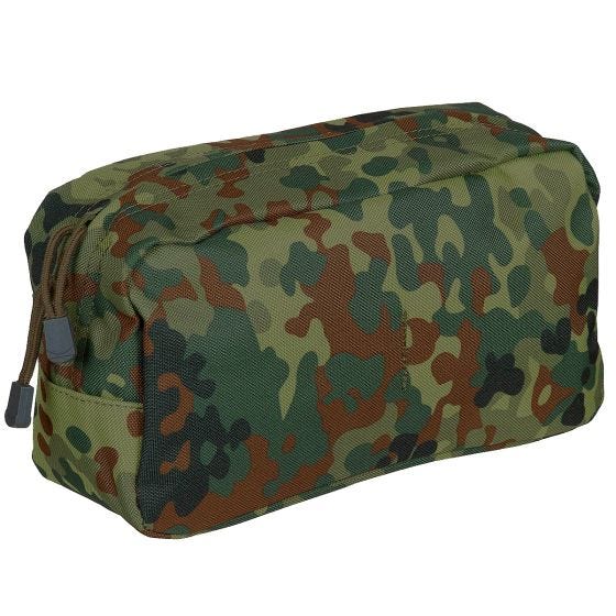 Bolsa multiusos MFH de tamaño grande con sistema MOLLE en Flecktarn