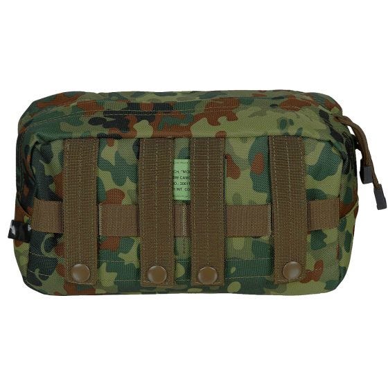 Bolsa multiusos MFH de tamaño grande con sistema MOLLE en Flecktarn
