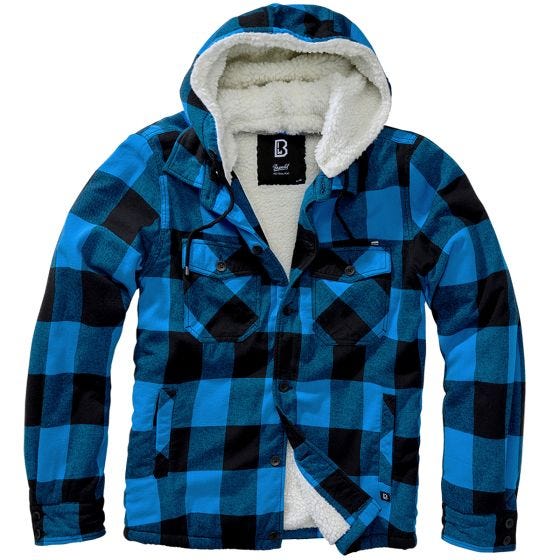 Chaqueta Brandit Lumber Hooded - Negro / Azul