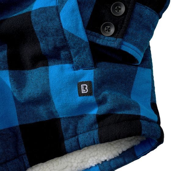 Chaqueta Brandit Lumber Hooded - Negro / Azul