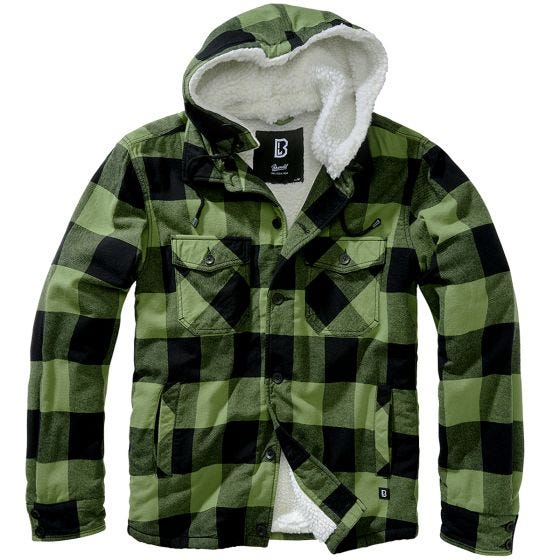 Chaqueta Brandit Lumber Hooded - Negro / Oliva