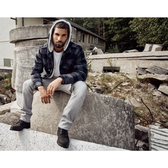 Chaqueta Brandit Lumber Hooded - Negro / Gris