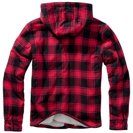 Chaqueta Brandit Lumber Hooded - Rojo / Negro