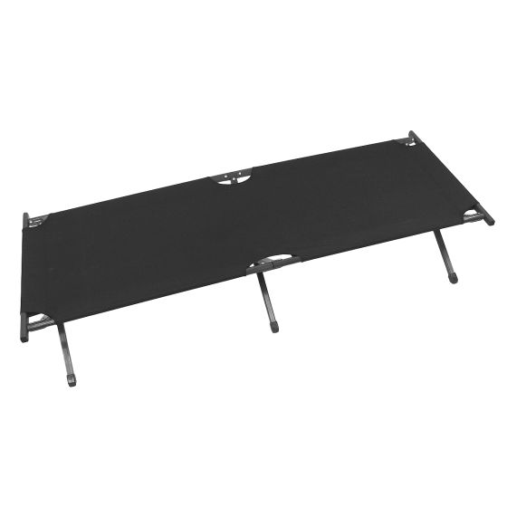 Lecho de Campaña MFH US Aluminium - Negro