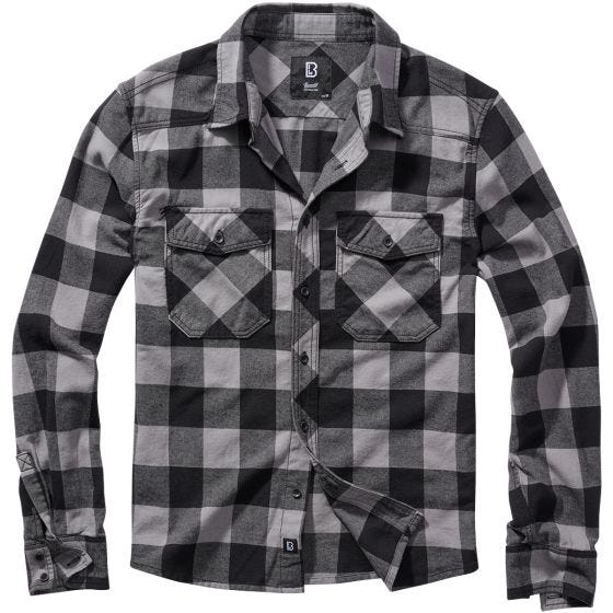 Camisa a cuadros Brandit - Negro / Gris