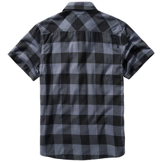 Camisa de manga corta Brandit Half Sleeve Check - Negro / Gris